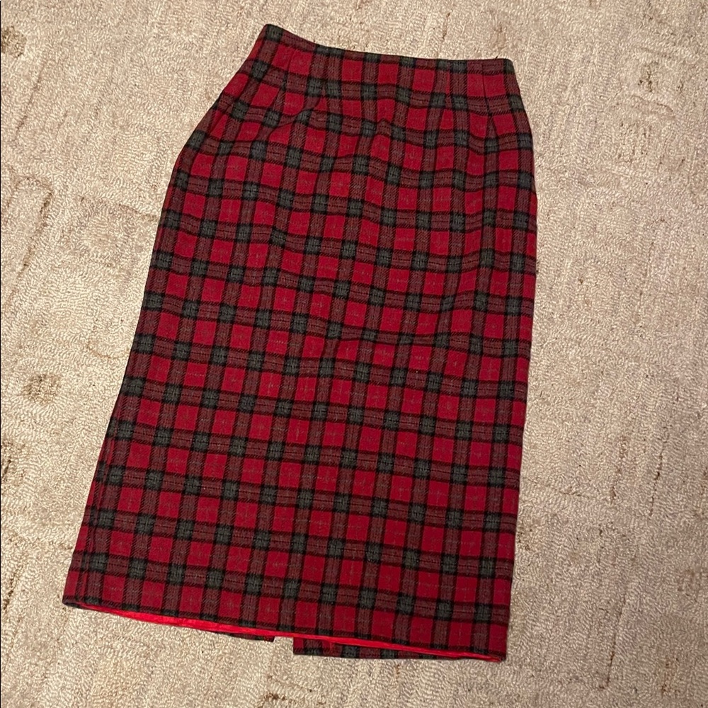 Plaid Red and Black Women's Skirt